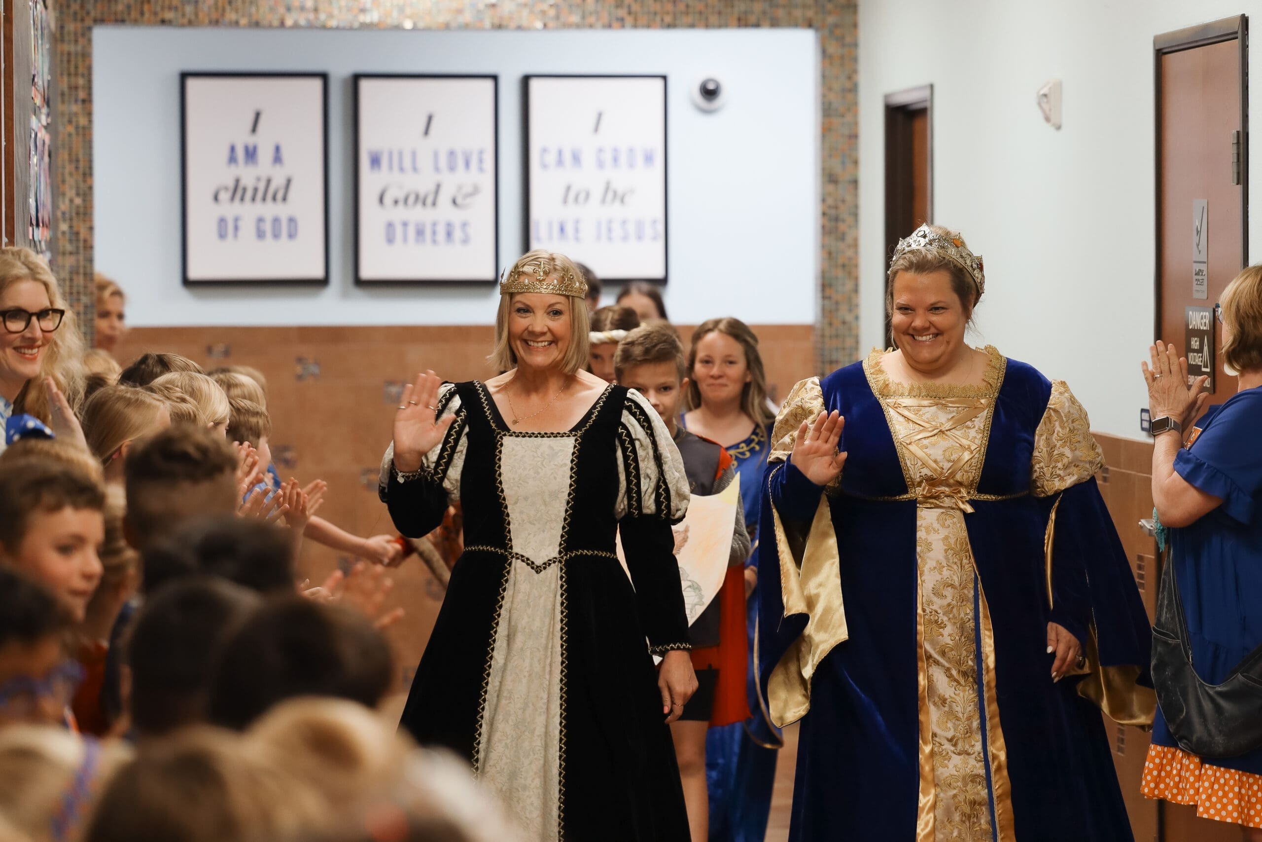 head of schools in medieval parade