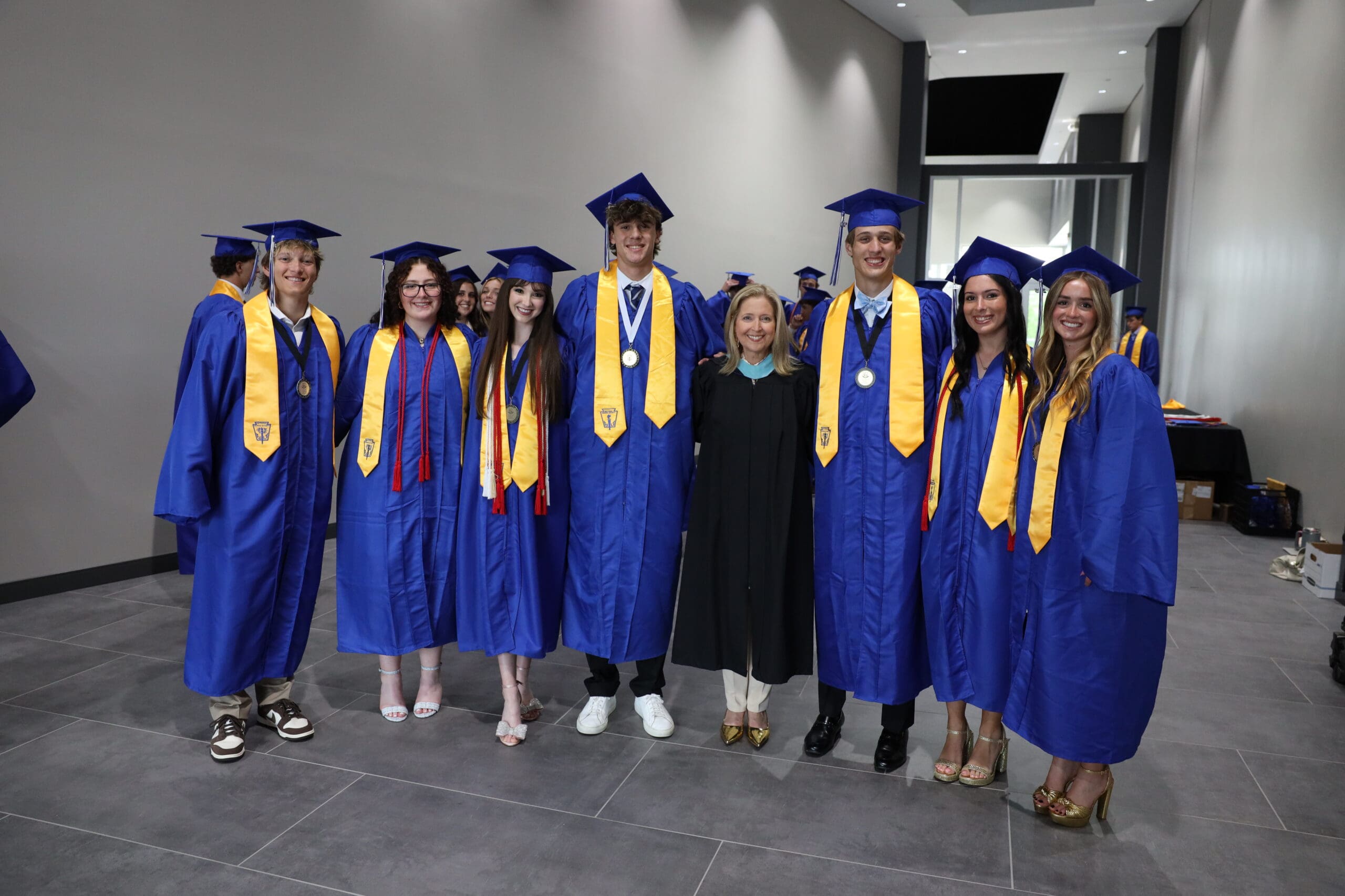 graduation pic with high school principal