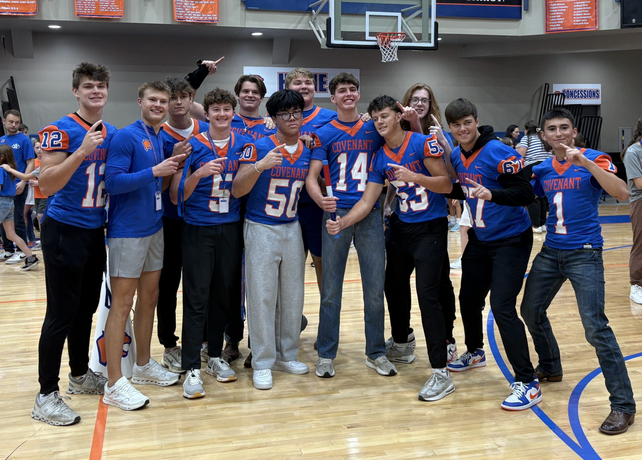 football moms decorating the locker room